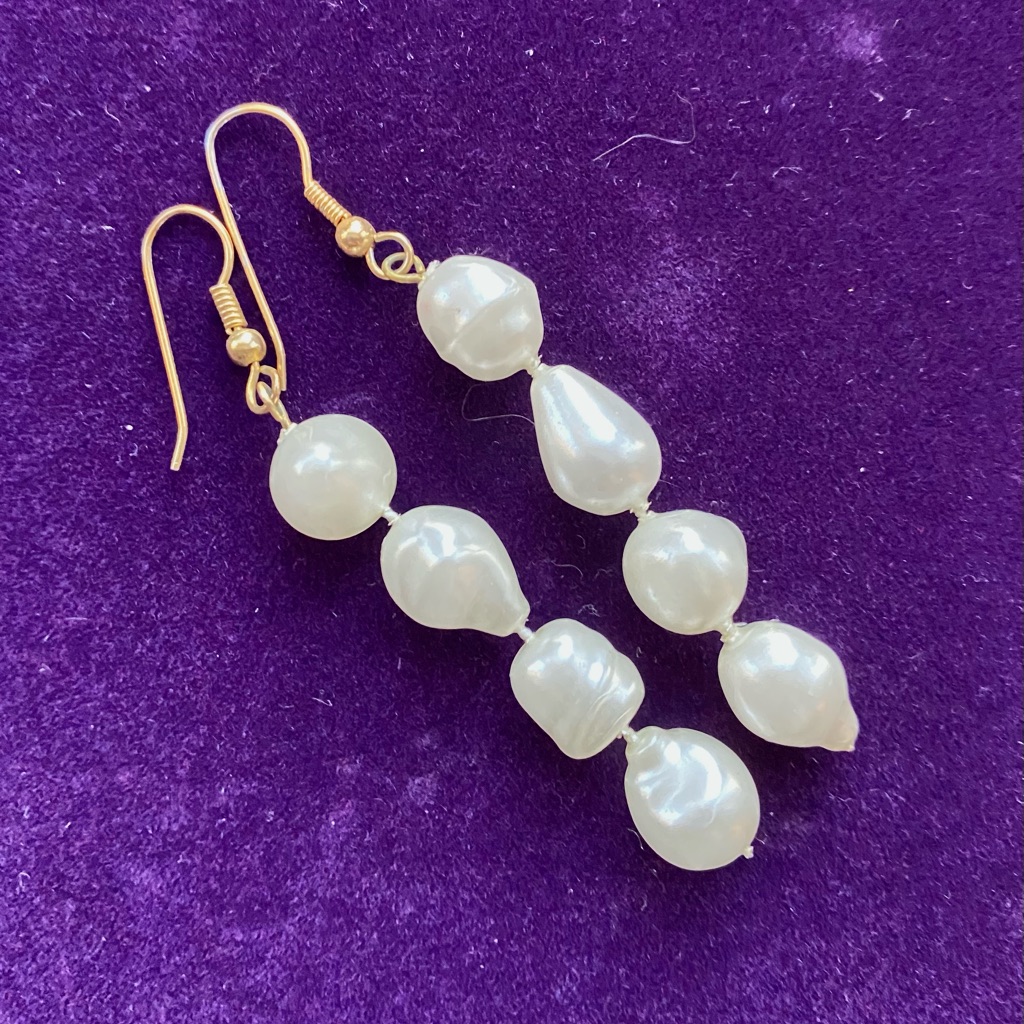 Pearl String Dangle Earrings